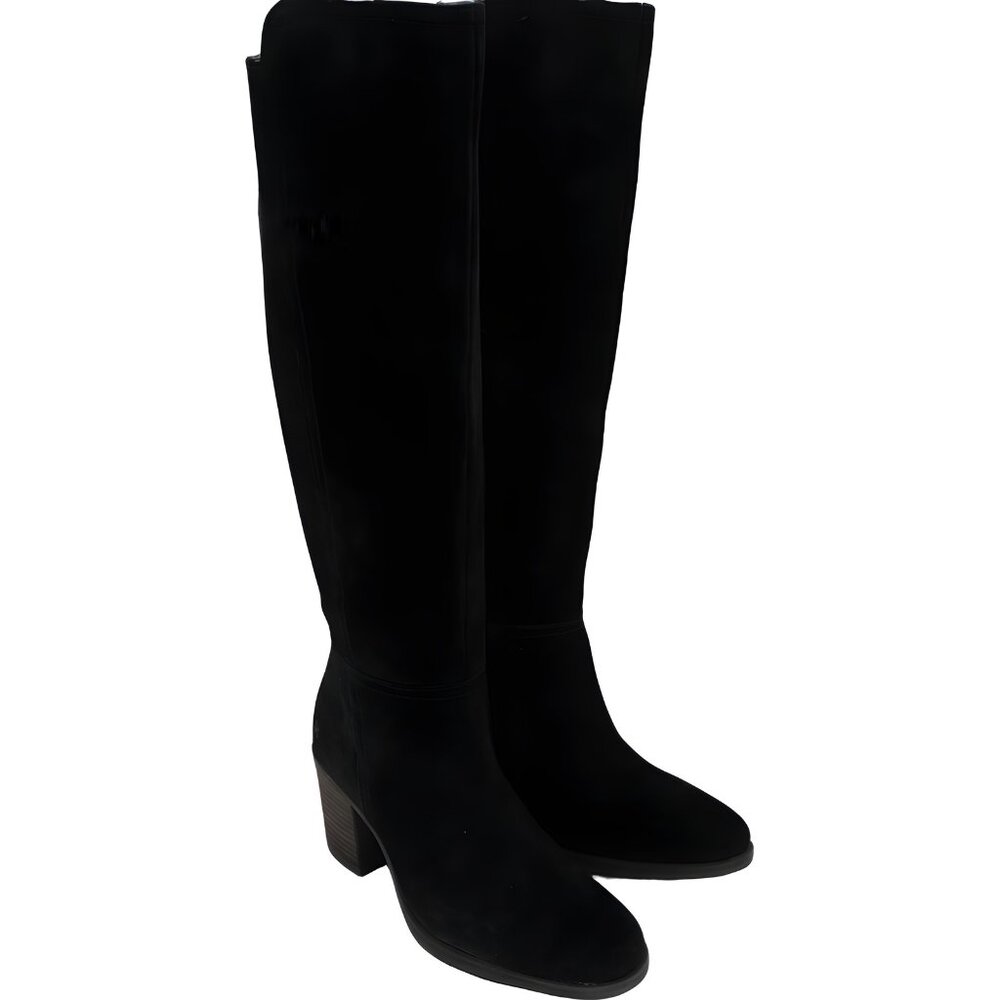 Lucky Brand Women's Black Suede Wide-Calf Boots 7.5M - Fast Shipping - Picture 4 of 6
